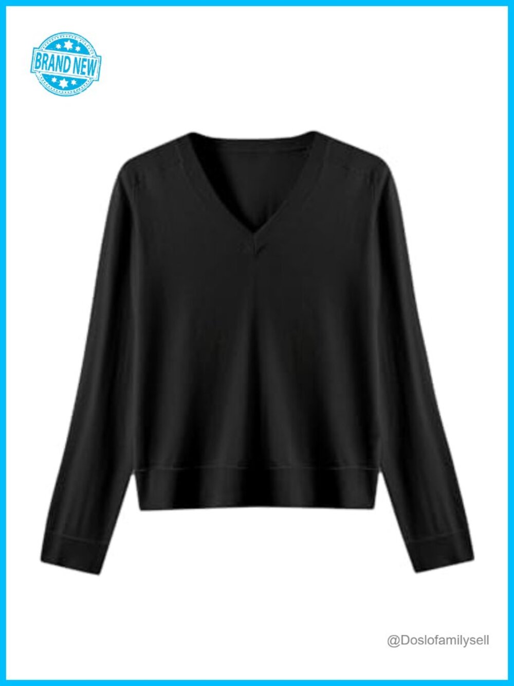 100% Merino Wool V-Neck Pullover Sweater Lightweight Raglan Sleeve